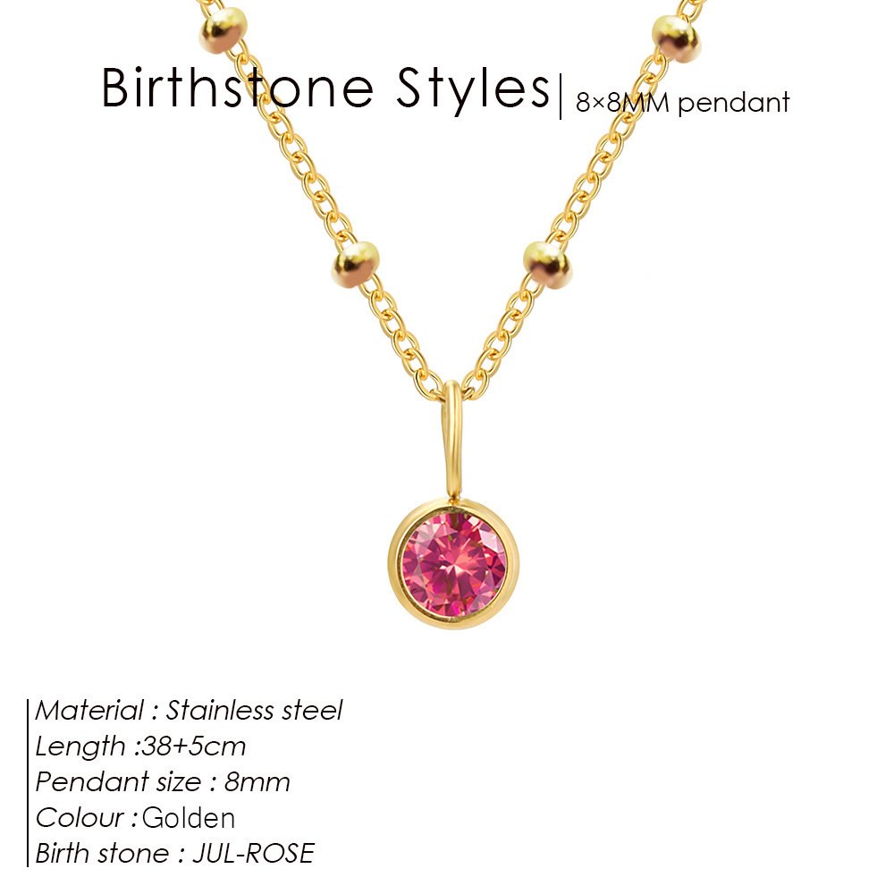 Personalized Birth Stone Necklace - Perfect for Gift