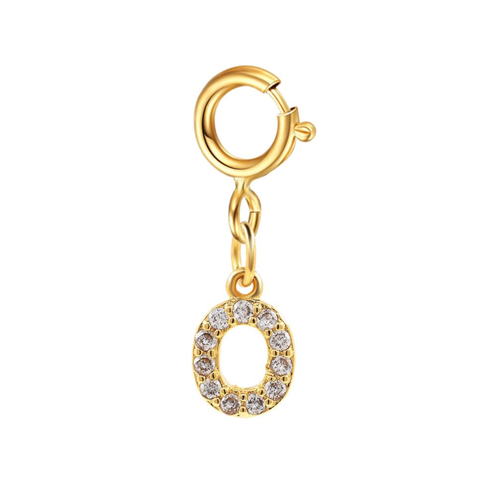 Customizable Initial Charm with Sparkle â€“ Add to Any Jewelry Piece