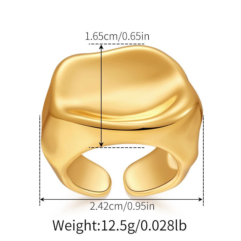 18k Gold Plated Abstract Ring