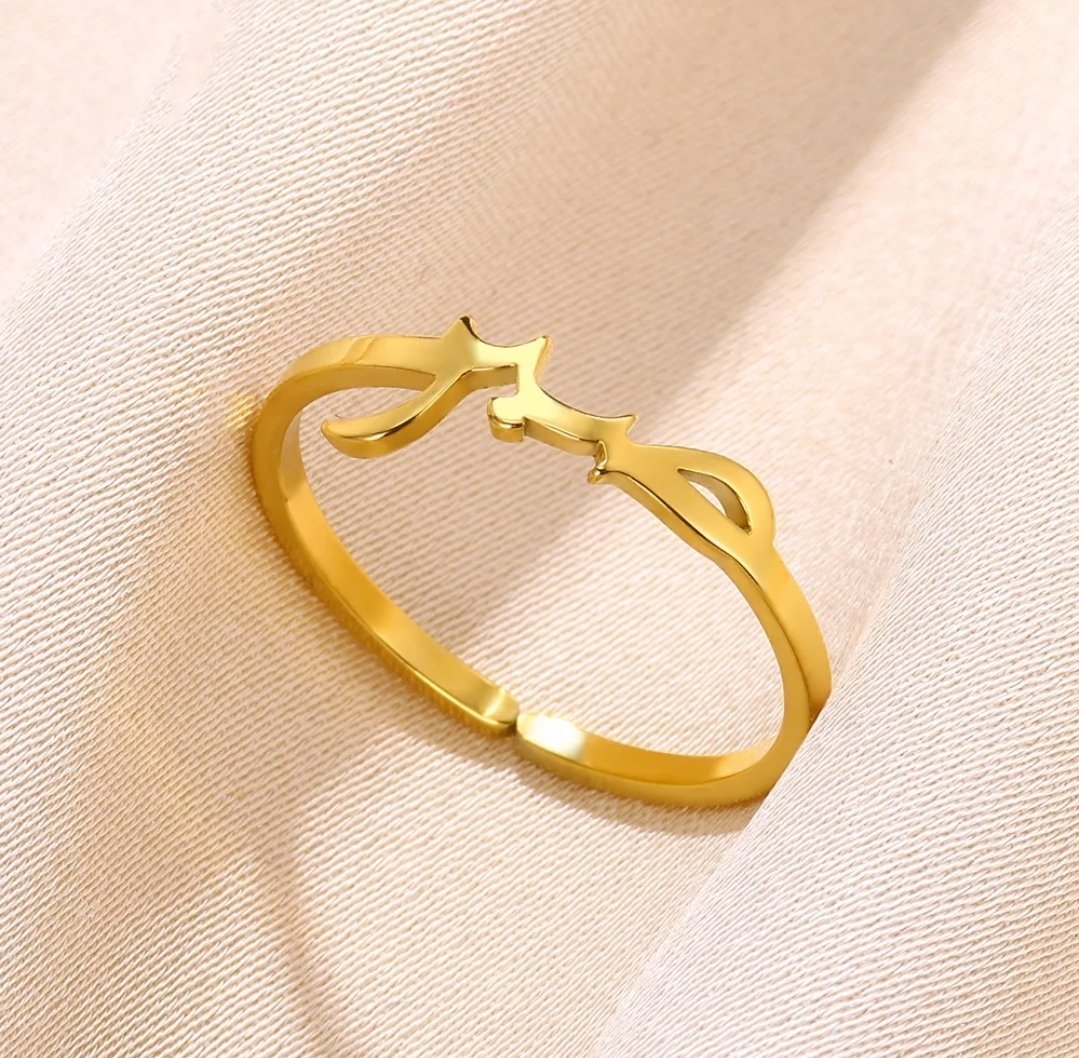 SABR Gold Plated Adjustable Ring