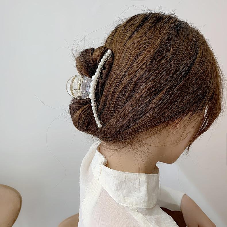 Korean Version Pearl Hair Clip Catcher