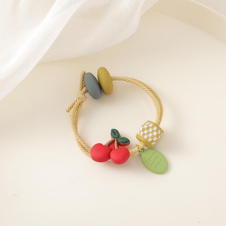 Korean Fruit Beads Hair Band High Elasticity Headwear - Cherry