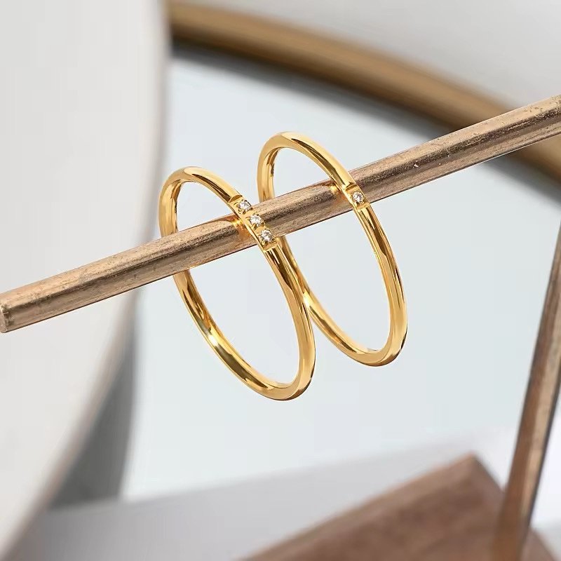 Thin Crystal Studded Water Proof Ring