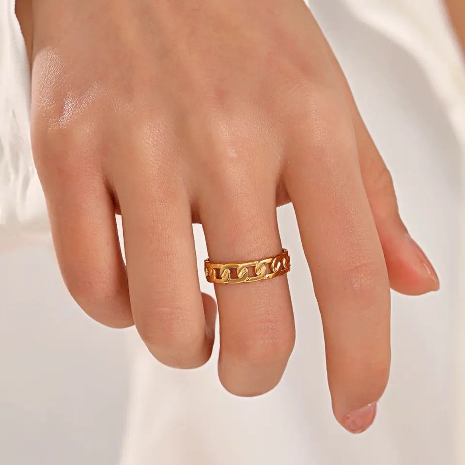 Waterproof Chained Shaped Adjustable Ring