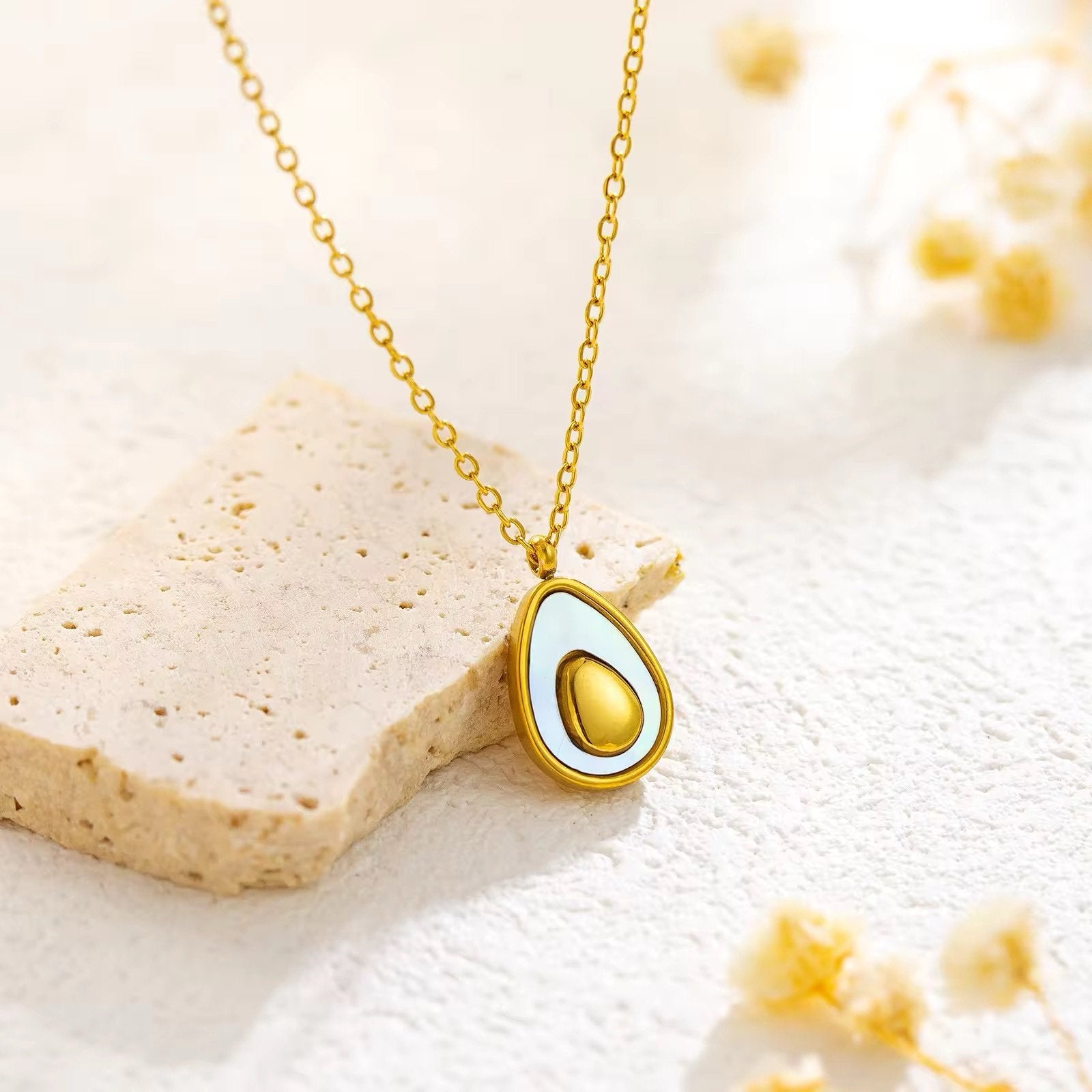 Cute Avocado Gold Plated Necklace