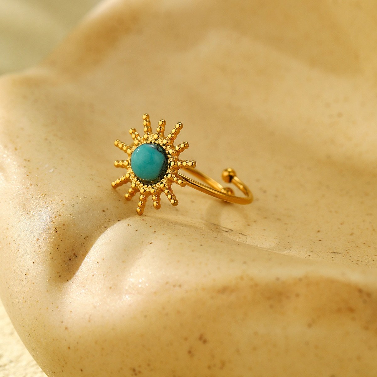 Gold Plated Sun Burst Ring