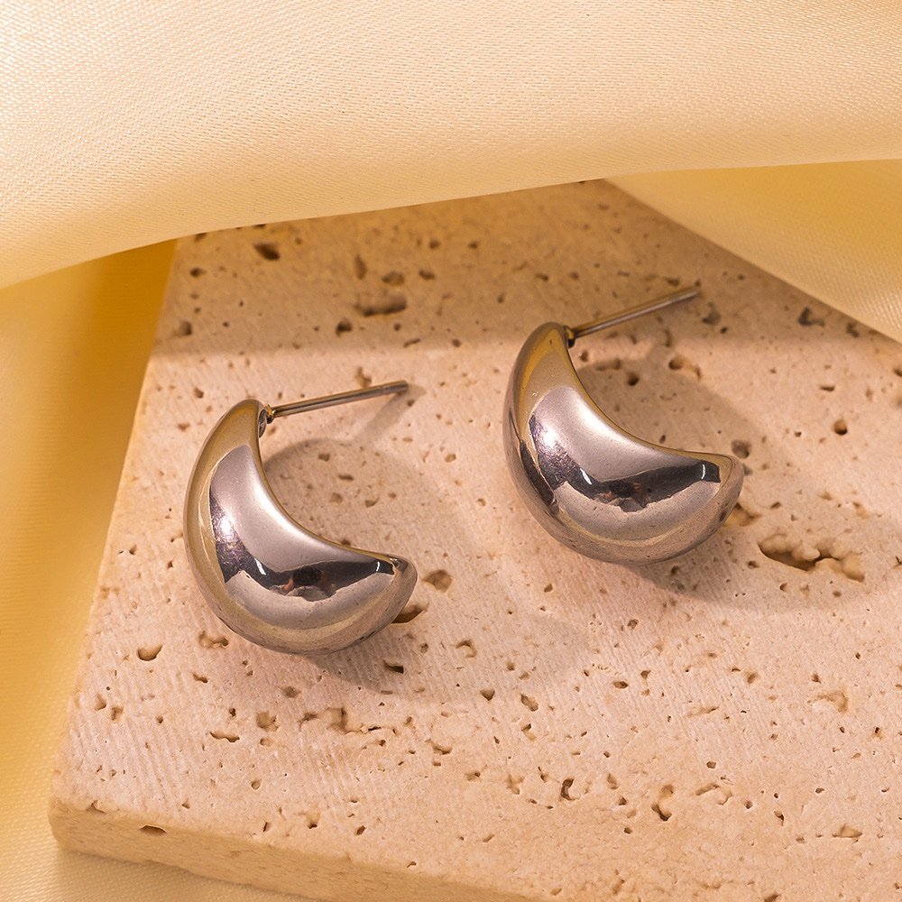 Minimal Elegant Silver Plated Earrings