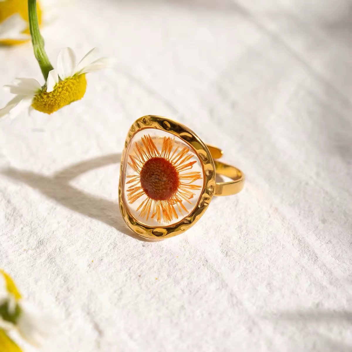 Hand Painted Gold Plated Designer Ring