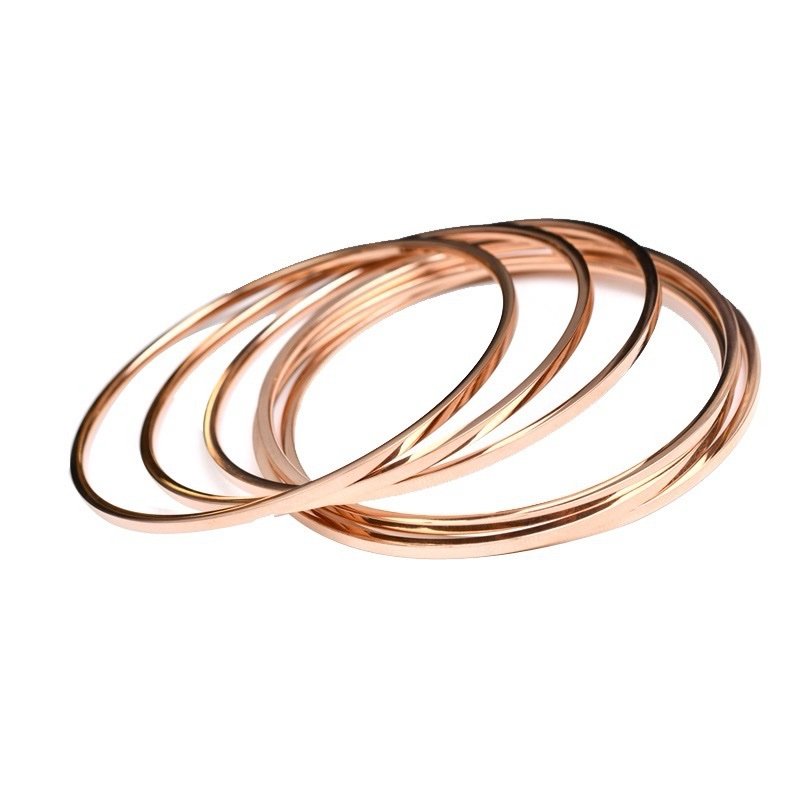 CLARA Pack of 3 Premium Quality Stainless Steel Bangles - 6cm
