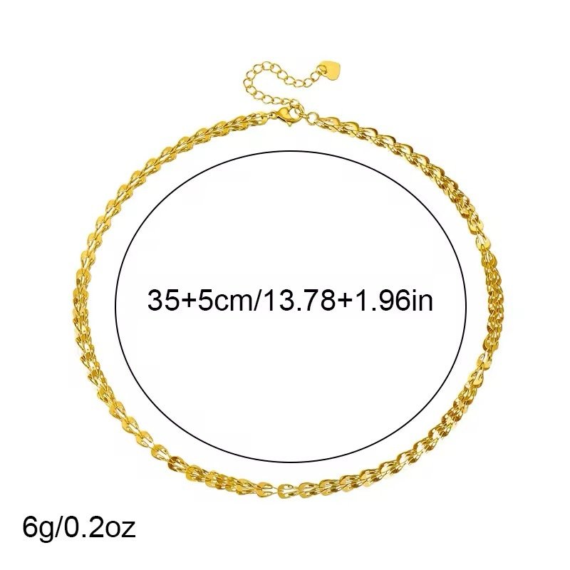 Gold Plated Leaf Link Chain Necklace