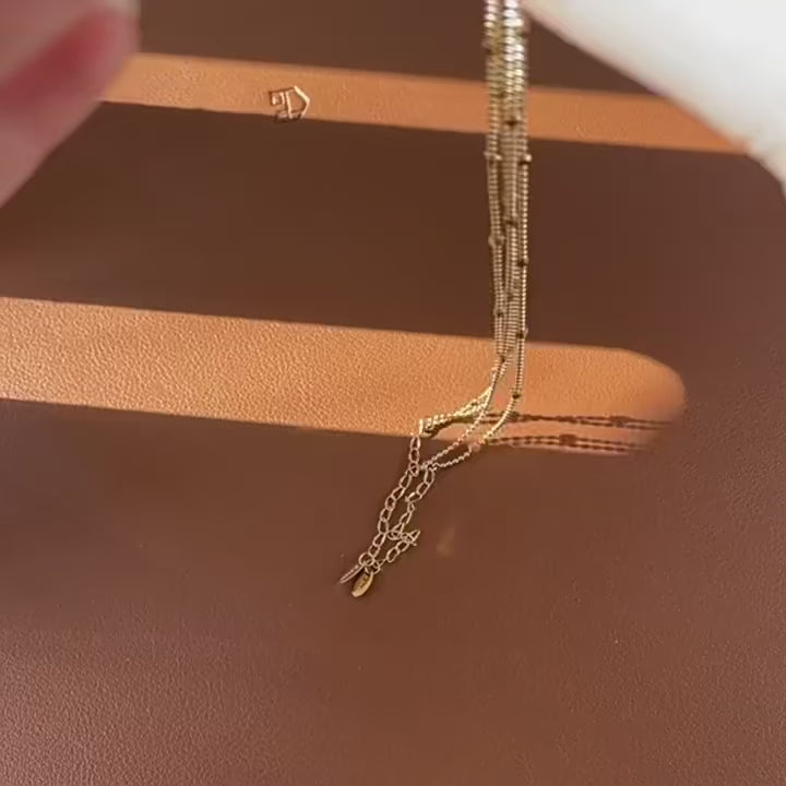 Gold Plated Double-Layer Beaded Bracelet