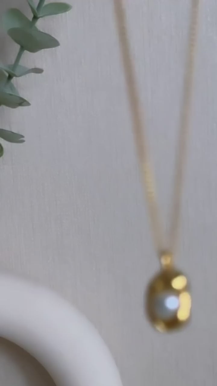 Pearl Studded Fancy Chained Gold Plated Necklace