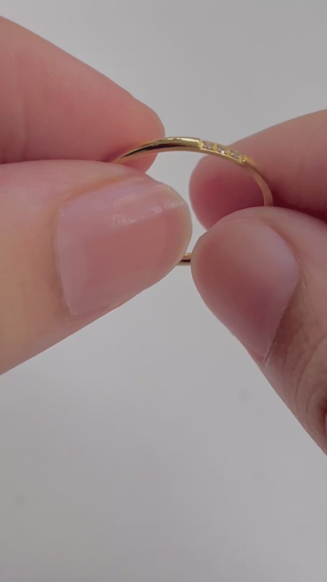 Thin Crystal Studded Waterproof Ring