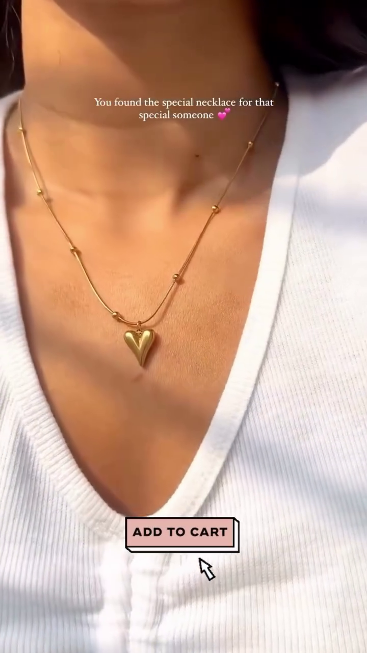 Gold Plated Delicate Heartlet Necklace