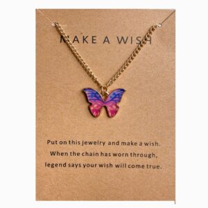 Pearl Feather Butterfly Necklace