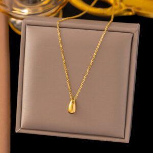 Gold Plated Tear Drop Necklace