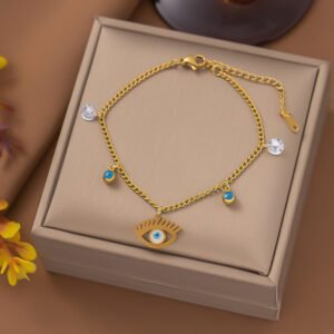 Retro Waterproof Eye Charm Bracelet / Anklet