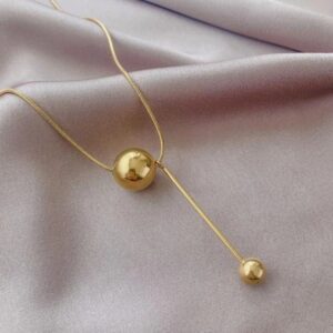 Minimal Gold Ball Waterproof Necklace