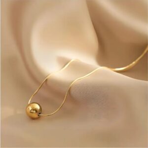 Minimal Gold Plated Bead Necklace