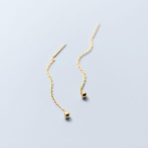 Gold Plated Super Minimalistic Drop Earring