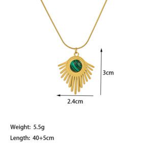 Elite Emerald Sunburst Pendant