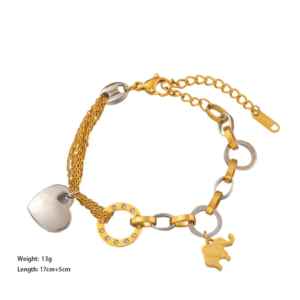 Futuristic Gold Silver Plated Bracelet / Anklet