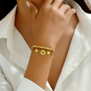 Retro Gold Plated Adjustable Bracelet / Anklet