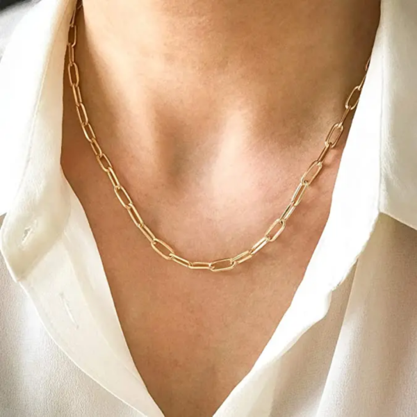 Plain Gold Plated Long Cable Chain