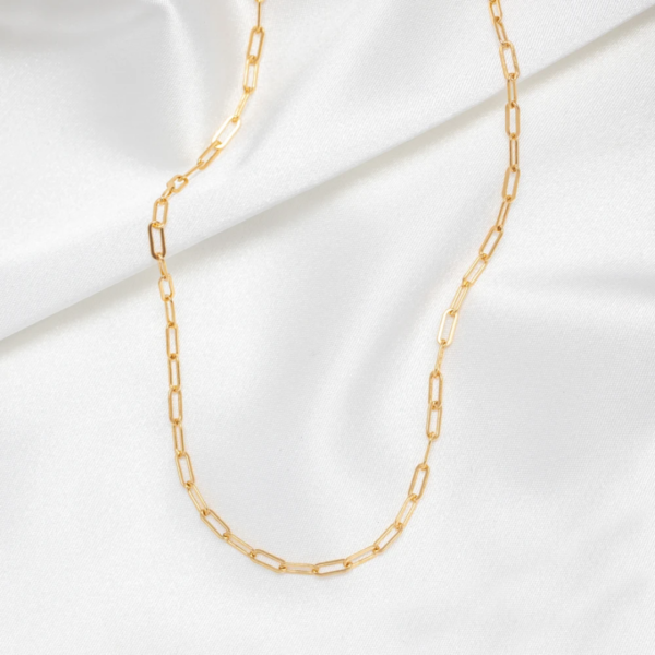 Plain Gold Plated Long Cable Chain - Image 2