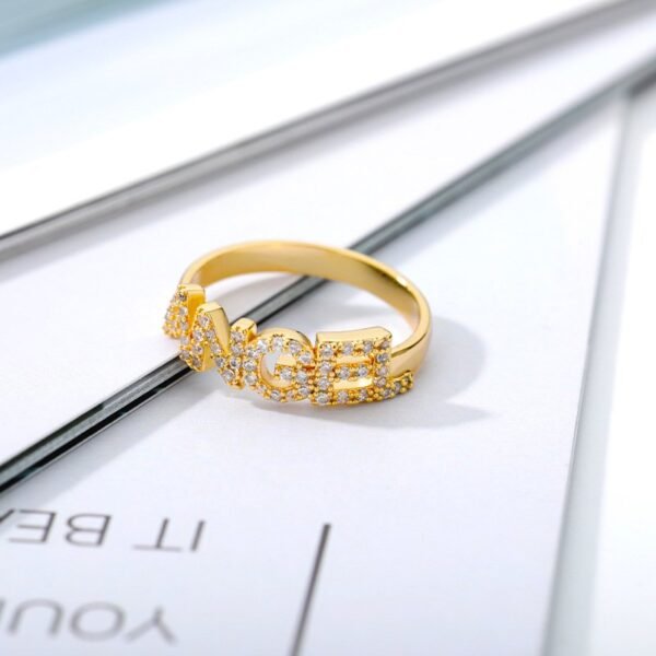 Gold plated Cubic Zirconia "Angel" Ring - Image 3