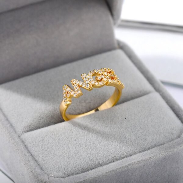 Gold plated Cubic Zirconia "Angel" Ring - Image 2